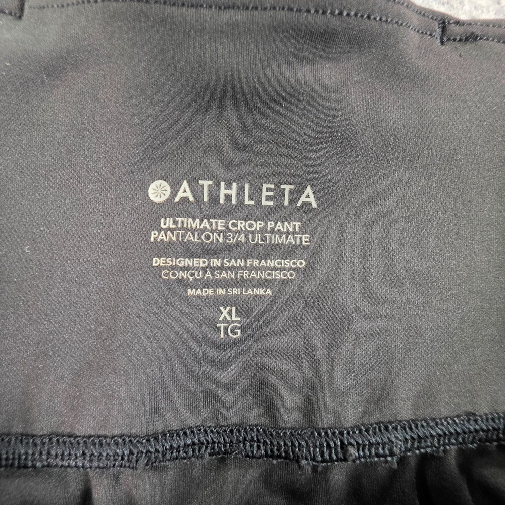 NWT ATHLETA Ultimate Crop Pant XL Extra Large | Black #587199 NEW - Picture 7 of 10